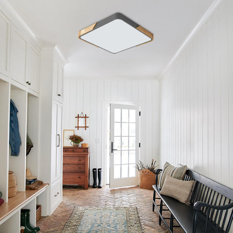 Square LED ceiling light natural white grey frame — GildNest UK