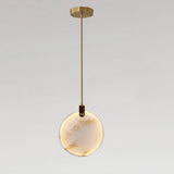Lenzi Spanish Alabaster Disc Chandelier
