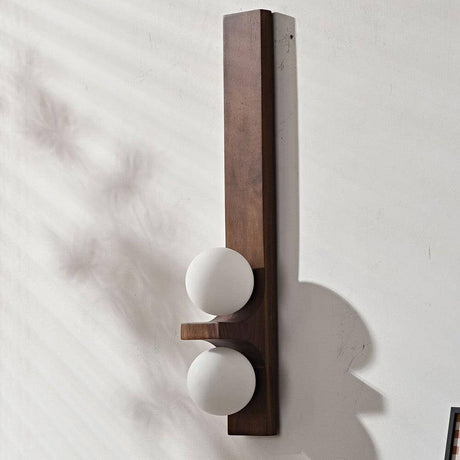 Eveline Double Wall Sconce Walnut Tall