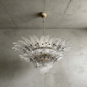Murano Palmette Chandelier Small Clear