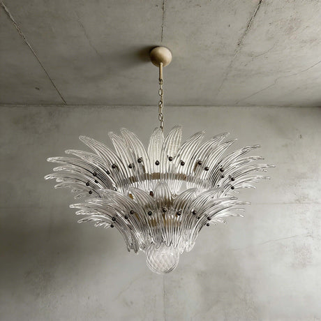 Murano Palmette Chandelier Small Clear