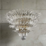Murano Palmette Chandelier Large Clear