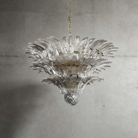 Murano Palmette Chandelier Medium Clear