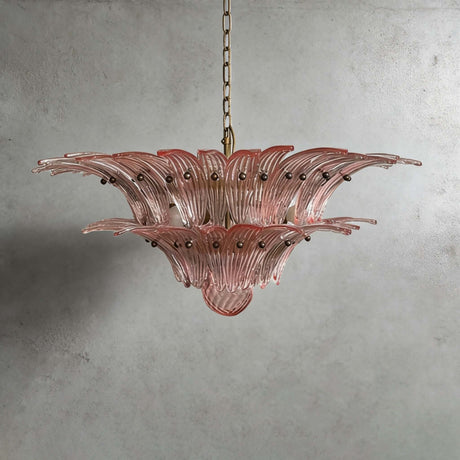 Murano Palmette Chandelier Small Pink
