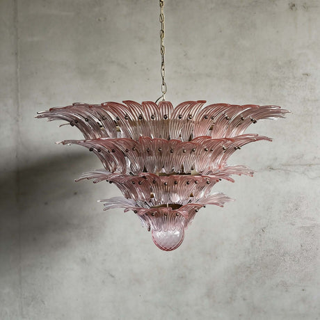 Murano Palmette Chandelier Large Pink