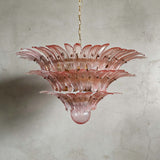 Murano Palmette Chandelier Medium Pink