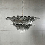 Murano Palmette Chandelier Small Smoky Gray