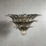 Murano Palmette Chandelier Medium Smoky Gray