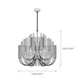 Multi-Stick Wooden Chandelier