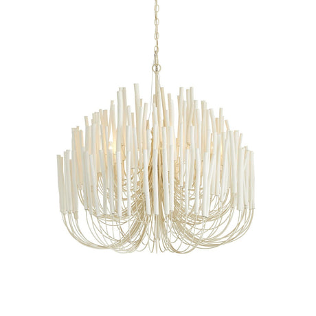 Multi-Stick Wooden Chandelier