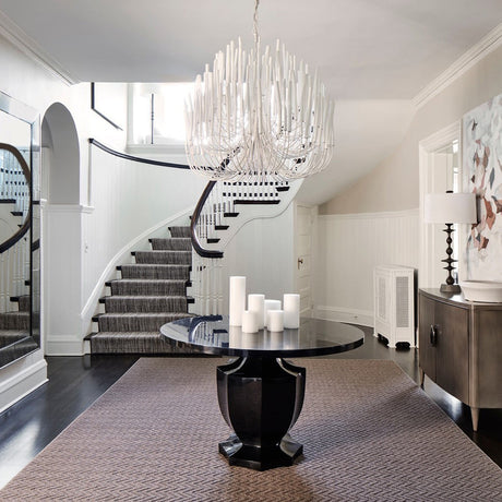 Multi-Stick Wooden Chandelier