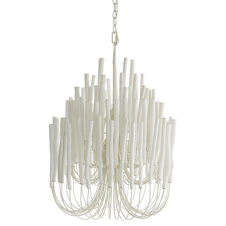 Multi-Stick Wooden Chandelier