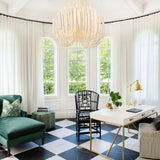 Multi-Stick Wooden Chandelier