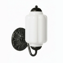 Lumi Vintage Milk Glass Oiled Brass Eloise Sconce